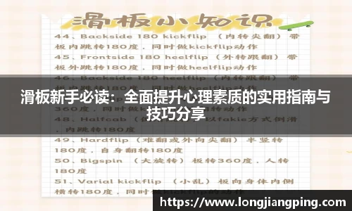 滑板新手必读：全面提升心理素质的实用指南与技巧分享